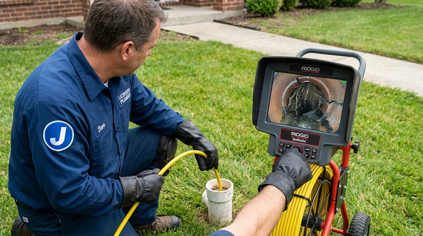 Sewer camera inspection being performed by Johns Plumbing LLC in Emmett
