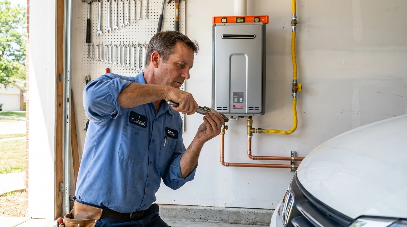 Tankless water heater installation by a Johns Plumbing LLC plumber in Emmett